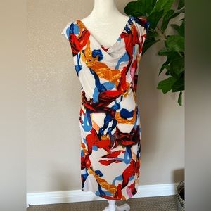 Talïa M front drape sleeveless dress